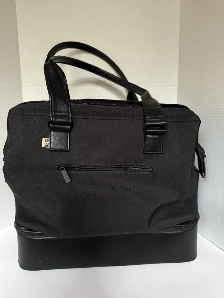Beis Weekender Black Canvas Convertible Tote Bag - Image 2 of 4