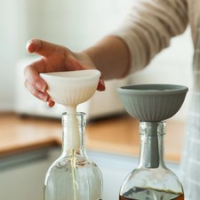 Imbuto Silicone Bocca Larga Grande Diametro Portatile Pieghevole Versare Olio Cucina