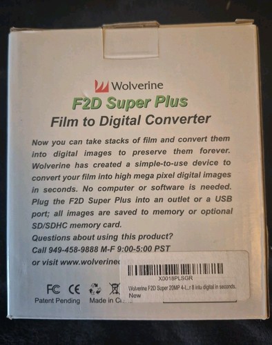 NEW Wolverine F2D Super Plus Film to Digital Converter 35mm 126 110 Super 8 - 第 2/5 張圖片