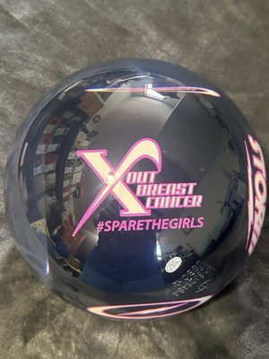 Spare The Girls 2024 Strike Out Breast Cancer Clear Black Storm Bowling Ball 15