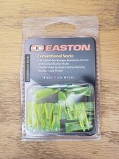 Easton Conventional Nocks, New, Fluorescent Clear Green, 5/16