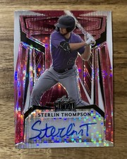 2023 Leaf Metal Baseball Sterlin Thompson Pink Pulsar Base Auto 2/3 #BA-ST1