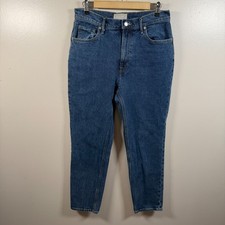 Everlane Original Cheeky Jeans Size 30 Straight Leg High Rise Blue Denim