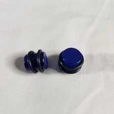 1 PAIR Blue 00 Gauge Plugs Tunnels Earlets Body Piercing Jewelry