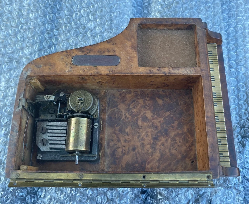 Ancienne boite musique Piano déco poupée Parisienne circa 1900 sortie grenier ! - Photo 3/4