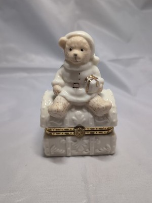 Lexi Teddy Trunk - Trinket Box - Porcelain Formalities Collection, Baum Brothers