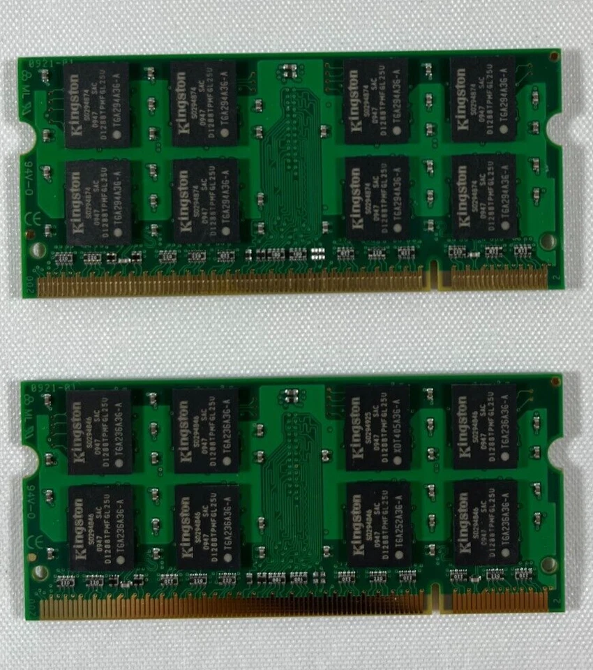 Set of 2 Kingston KVR800D2S6/2G 2GB 800MHz 200-pin DDR2 SO-DIMM RAM 4GB in total - Image 3 of 3