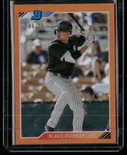 2020 Bowman Heritage #92CP-BR Blake Rutherford Chrome Prospects Orange #/25