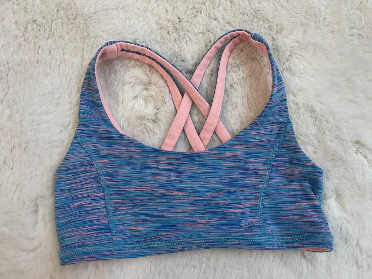 Ivivva by Lululemon Girls Reversible Pink Blue Sports Bra Size 10