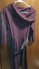 Alyx Sweater Dress Medium Cowl Neck Quarter Sleeve Purple