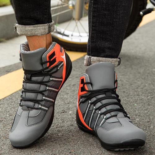 Motorrad Schuhe Herren Reiten Equiment Motocross Touring Biker Strasse Racing - Bild 8 von 19