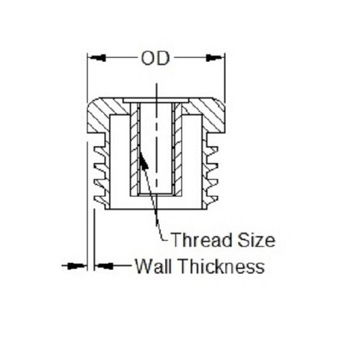10 Pack Square Threaded Tube Inserts 30mm x 30mm M10, Tube Fittings, Box Section - Picture 6 of 6