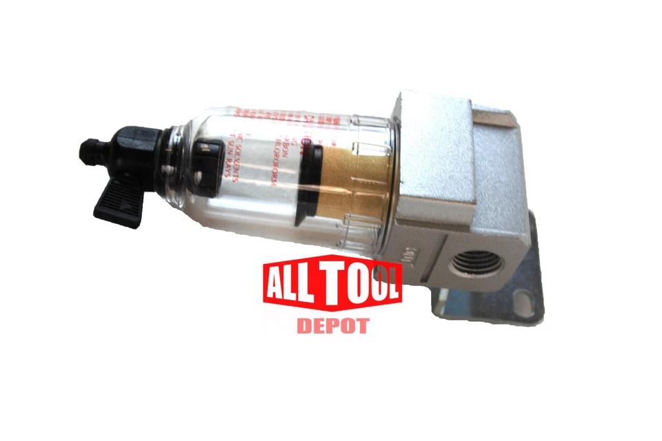 1/4" Mini Flow Particulate Filter Water Trap Separator Compressed Air Compressor - Image 2 of 2