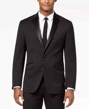 Kenneth Cole Reaction Men's Black Slim Fit Tuxedo Coat 40R eoc0125
