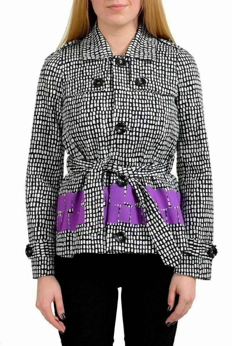 Dsquared2 Giacca Base Donna Multicolore Con Abbottonata Cintura Abbottonata US S IT 40