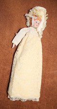 Vintage Doll Decoration with porcelain head and hands - 12 inches