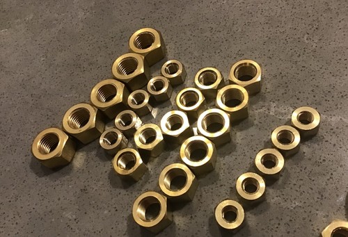 Brass Exhaust Manifold Nuts - Metric Pitch High Temp Inlet M8 M10 & UNF UNC - Picture 7 of 30