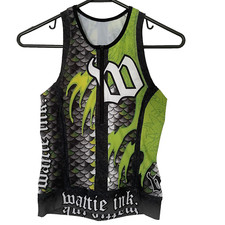 Worn Once Wattie Ink Tri Top Women's Small Half Zip Triathlon Dragon Sleeveless