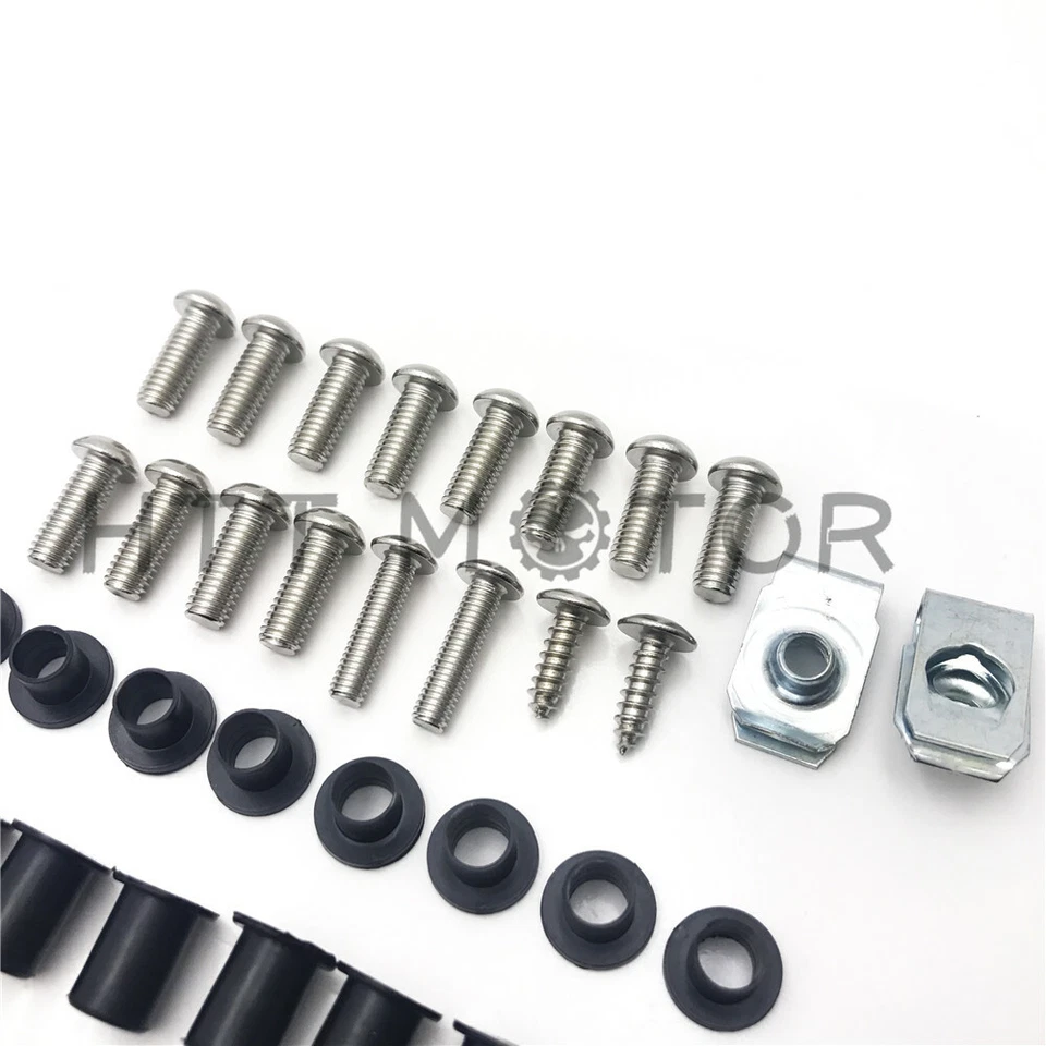 Kit completo de pernos de carenado de tornillo de acero inoxidable EE. UU. para Honda CBR600RR 2003 2004 Foto 4 de 4