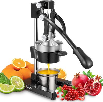 Heavy-Duty Cast Iron Orange Juicer Commercial Manual Press Citrus Squeezer