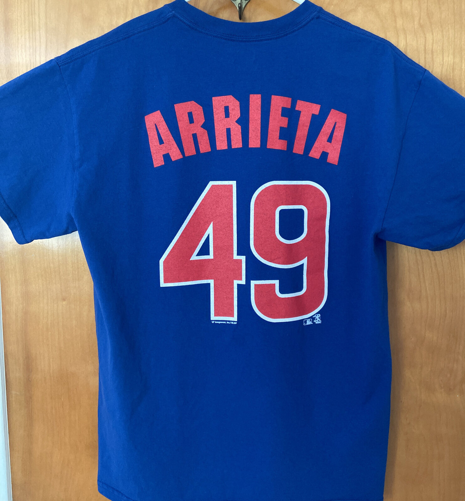 Jake Arrieta T-Shirt Large Chicago Cubs #49 Blue MLB Baseball