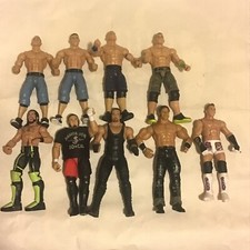JOHN CENA Samoa Joe TYSON KIDD Mattel Wrestling Figure LOT WWE WWF Vintage