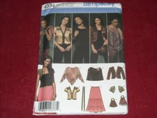 🌺 SIMPLICITY #4334-LADIES SKIRT - SHRUG - PONCHO - SCARF & BAG PATTERN  6-22 FF