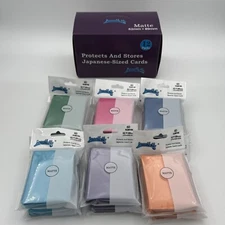 1 box of 12packs Mix Color Double Matte Japanese Size Card sleeves 62mmx89mm New