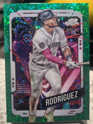 2024 Topps Cosmic Chrome - Green Space Dust Refractor #58 Julio Rodriguez /75