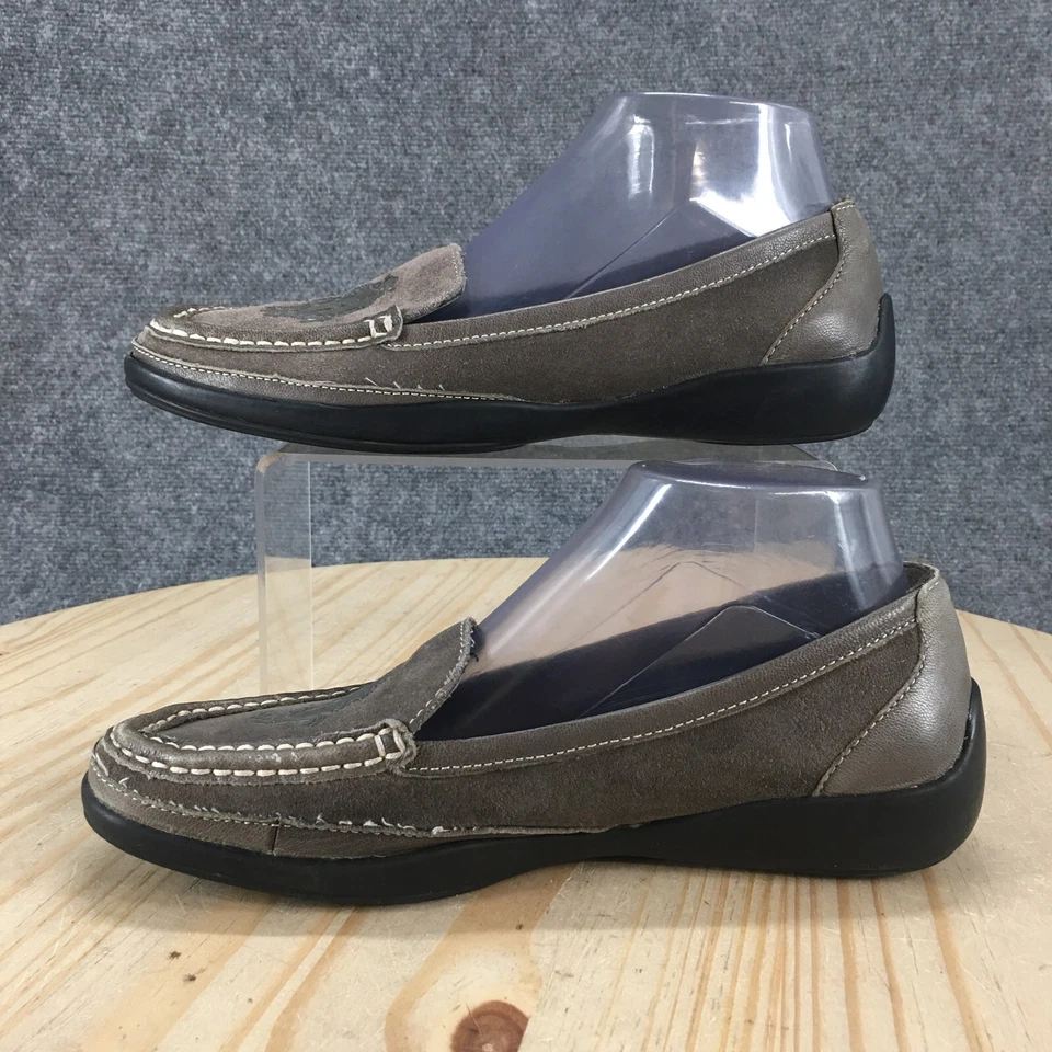 Zapatos Mocasines Etienne Aigner Mujer 7.5 M Kylie Cuero Verde Sin Cordones Informales Foto 2 de 4