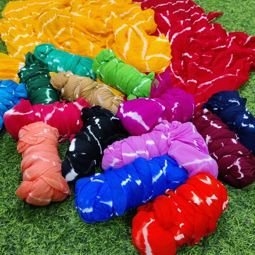 Dupattas de gasa Leheriya (juego de 10 dupattas) envío gratuito a todo el mundo - Imagen 2 de 2