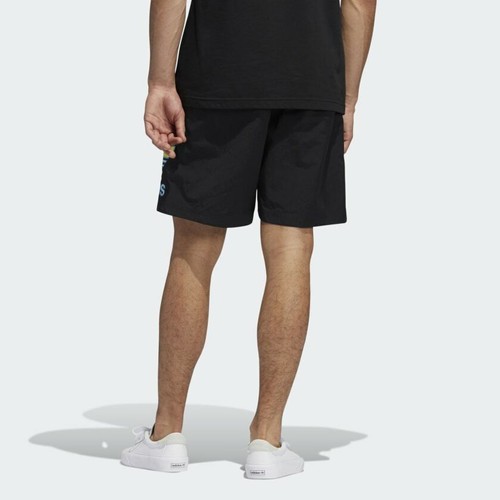 BNWT ADIDAS ORIGINALS SHORTS BLACK 3 STRIPE CASUAL SUMMER SHORTS TREFOIL SWIM - Picture 8 of 10
