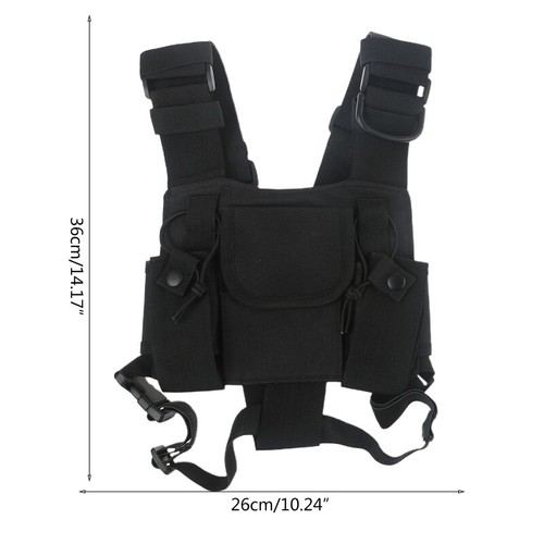 Universal Radio Chest Harness Walkie Talkie Holster for Two Way Radio - Zdjęcie 8 z 9