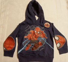 Toddler size 2T Marvel Spider Man Hoodie NWT Hooded Sweatshirt Navy Long Sleeves