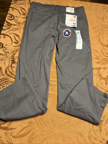 IZOD Boy's Flat Front Stretch Pant Size 14 Husky Grey NWT Adjustable Waist - Picture 8 of 10