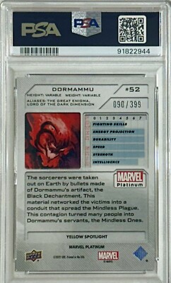 Dramomo✩‧₊˚ 2023 Upper Deck Marvel Platinum #52 Dormammu Yellow Spotlight #090