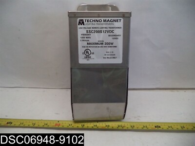 DENTED: SSC200S12VDC Techno Magnet Indoor/Outdoor 12/24v Magnetic Transformer
