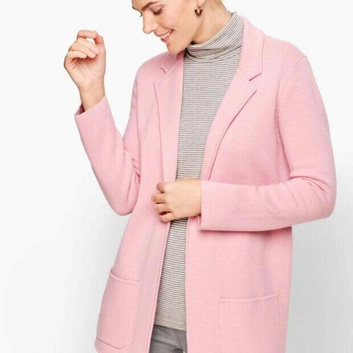 Pink sweater deals blazer