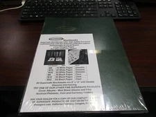 SUPERSAFE STOCKBOOK B4/16,32 BLACK PAGES GREEN COVER NEWIN SHRINKWRAP FREE SHIP!