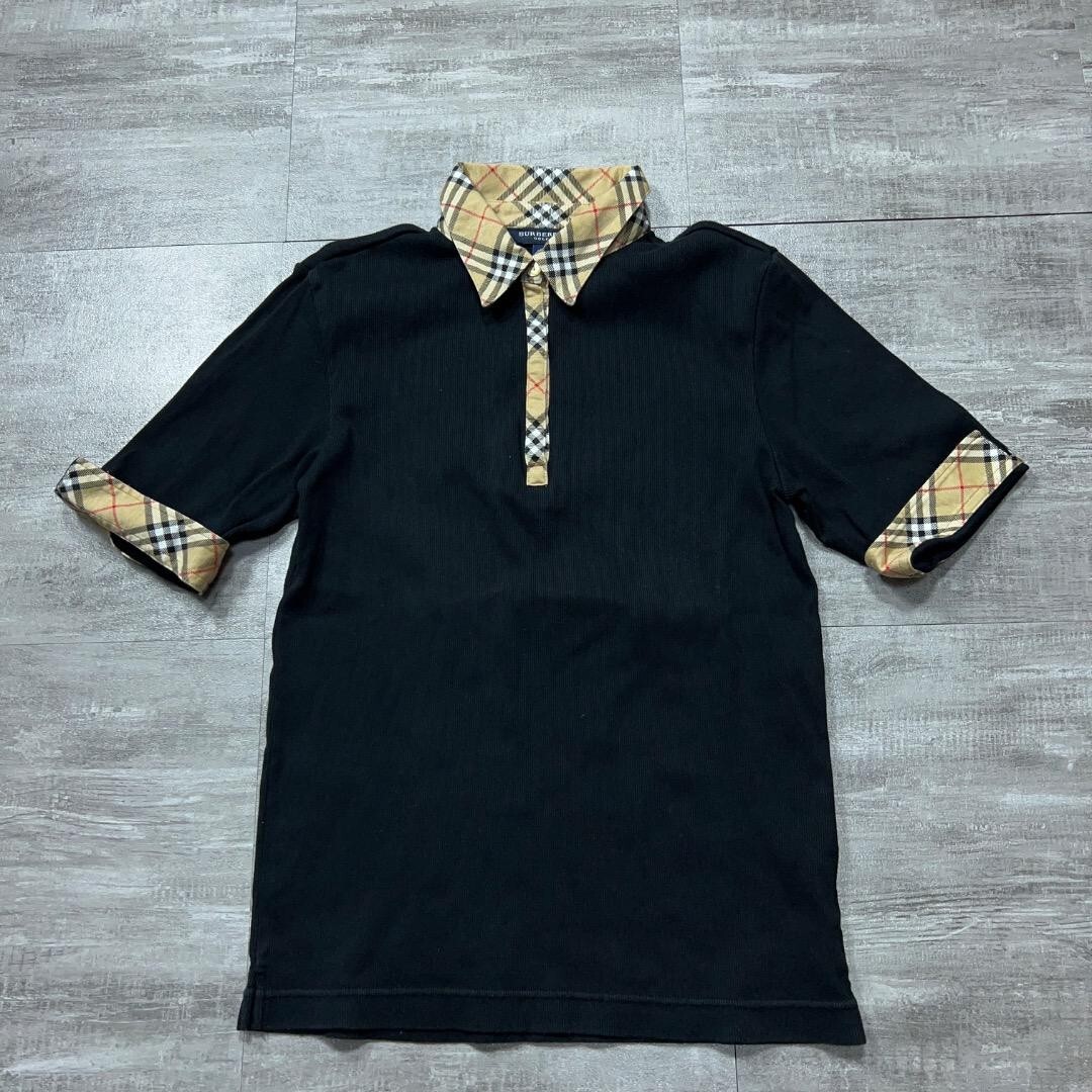 トップス Burberry black nova check polo shirt Burberry London Polo T-Shirt Size M Nova Check Black Luxury