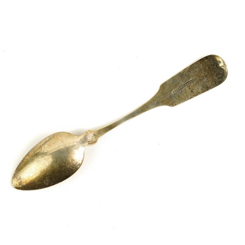 Antique Benedict & Squire 6.5" Coin Silver (active 1839-1845) Pointed Spoon - Picture 2 of 2