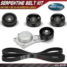 5x Serpentine Belt Drive Component Kit For Ford F-150 07-08 Expedition Lincoln