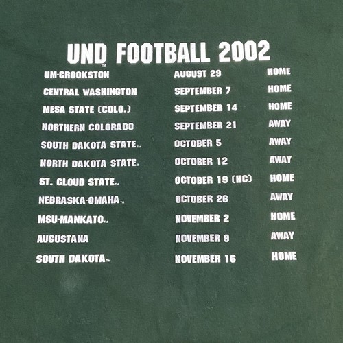 Vintage UND Fighting Sioux T-Shirt Size XL North Dakota 2002 Football SUPER RARE - Picture 13 of 13