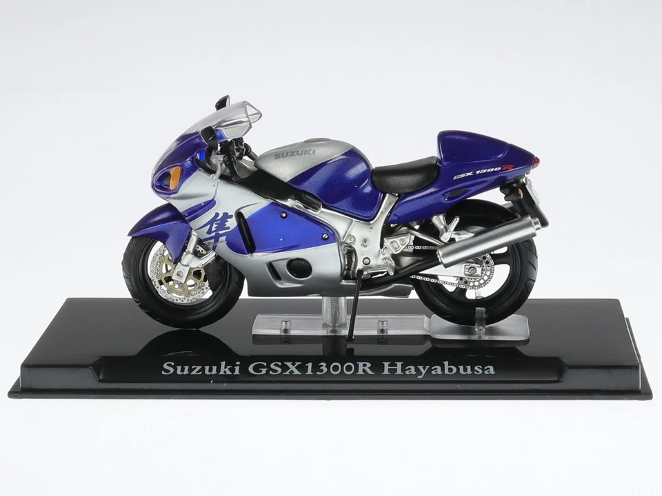 Suzuki GSX 1300R Hayabusa blau Superbike Motorrad Modell111 Atlas 1:24 - Bild 2 von 4