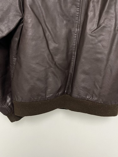 Vintage Context Leather Bomber Jacket. Size Medium. - Picture 8 of 9