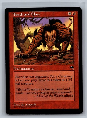 Magic The Gathering Tempest Tooth and Claw MTG TCG CCG
