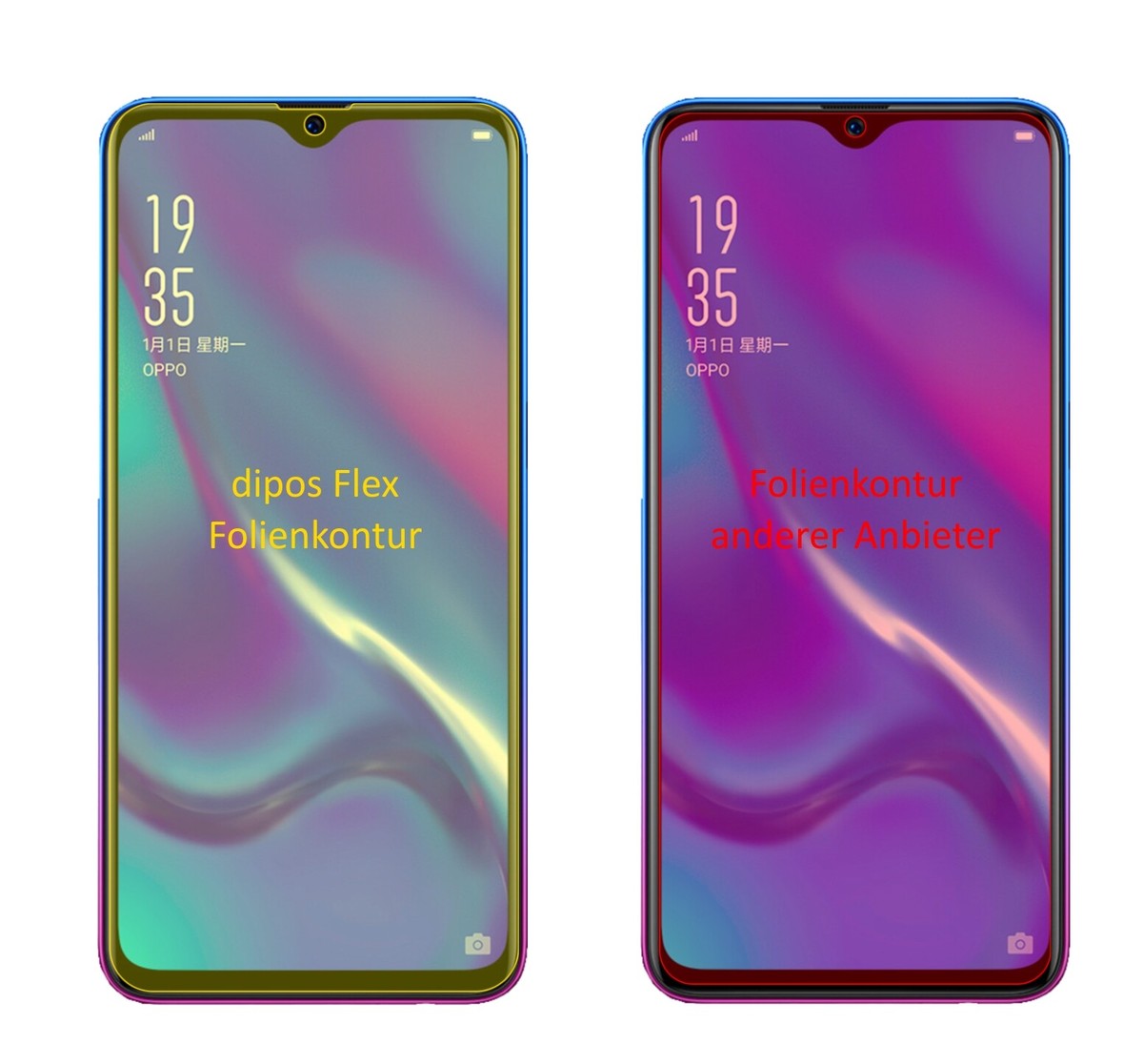Dipos 6X Pellicola Protettiva Antiriflesso Per Oppo RX17 Neo Pro – Opaca, Anti-impronta, Made In Germany, Taglio Laser - 2