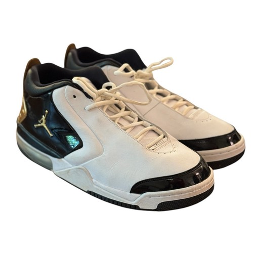 Nike Jordan Big Fund Premium White Metallic Gold Sz 12 - Picture 7 of 9