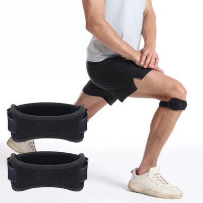 Patella Bandage mit Gel, Sehnenbandage, Einheitsgröße - schwarz