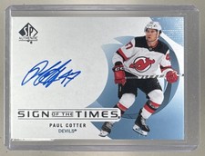Paul Cotter 2024 Upper Deck SP Authentic #SOTT-PC Sign of the Times Auto